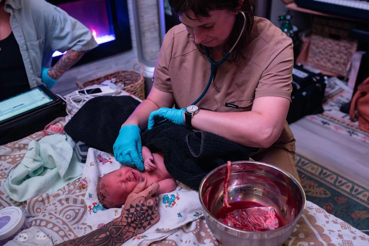 A family together after a home birth